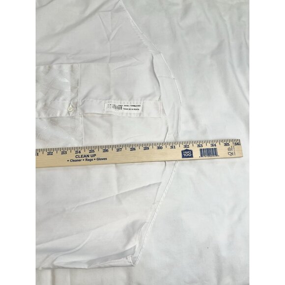 Oscar De La Renta Men’s Button Up Tuxedo Shirt White Lg 16-16.5 X  35/36 Formal - Picture 9 of 9